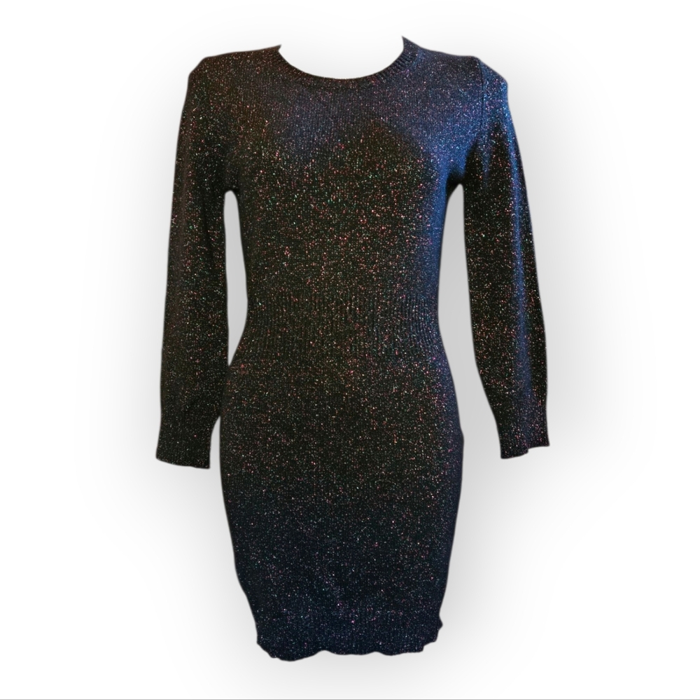 See By Chloe Multicolor Metallic Knit Sweater Dress